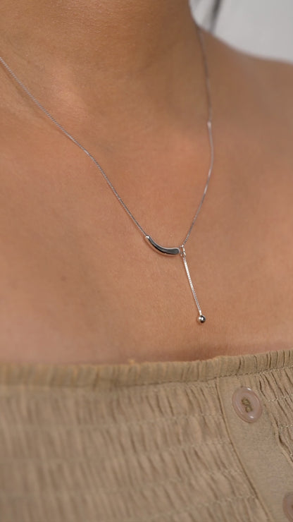 Serene Drop Bar Pendant Necklace