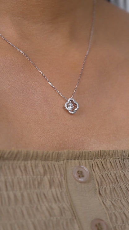 Radiant Halo Cluster Necklace