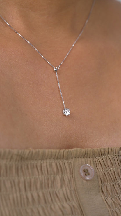 Crystal Drop Y-Necklace