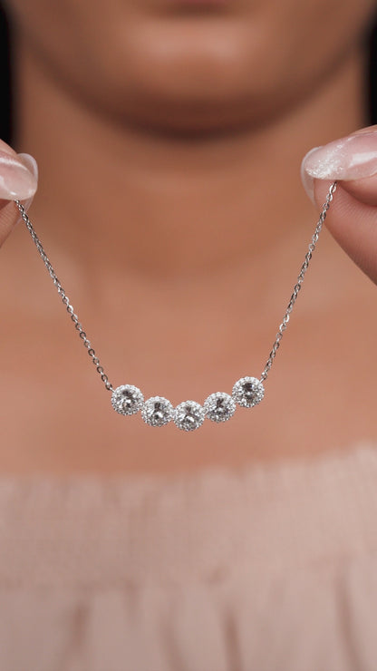 Luminous Five-Stone Diamond Harmony Necklace