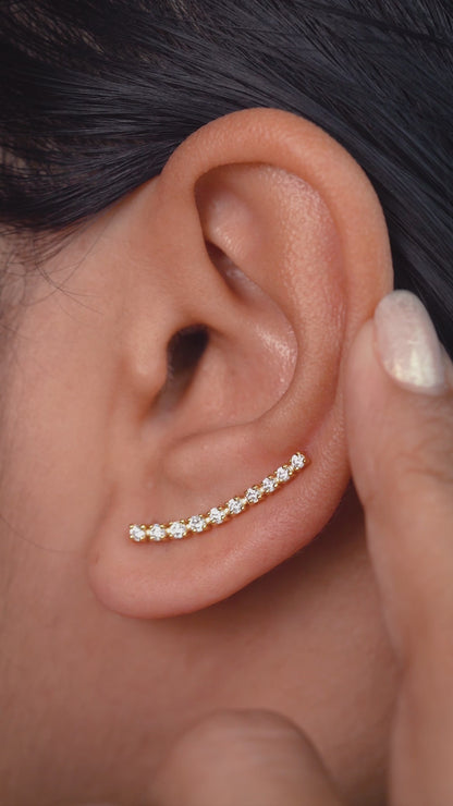 Crystal Line Ear Cuff